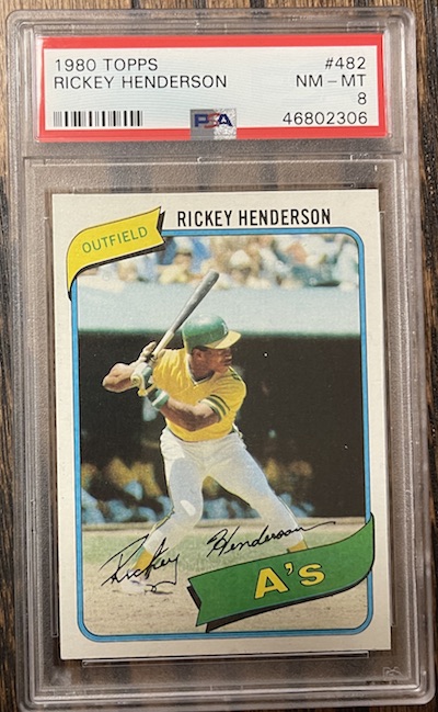 1980 Topps Rickey Henderson PSA 8