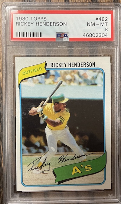 1980 Topps Rickey Henderson PSA 8