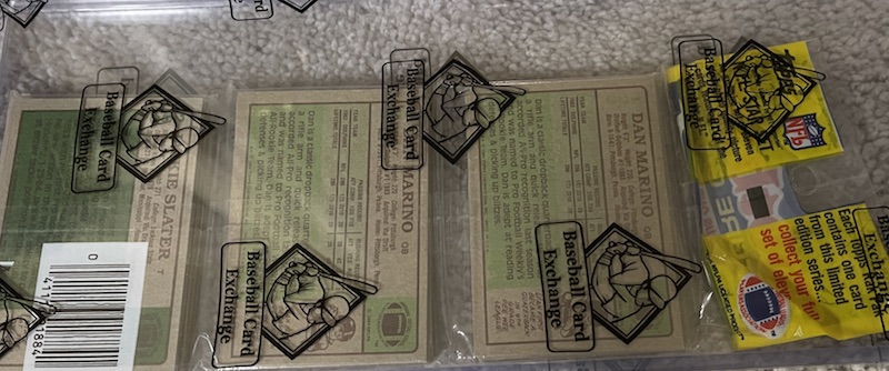 1984 Topps rack pack with Dan Marino on back