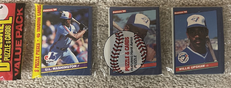 1986 Donruss rack pack with Fred McGriff on top