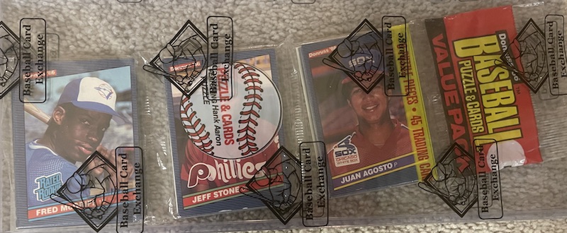 1986 Donruss rack pack with Fred McGriff on top