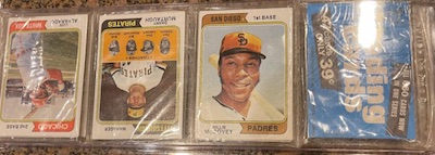 1974 Topps rack pack with Willie McCovey