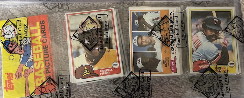 1981 Topps with Tim Raines on top