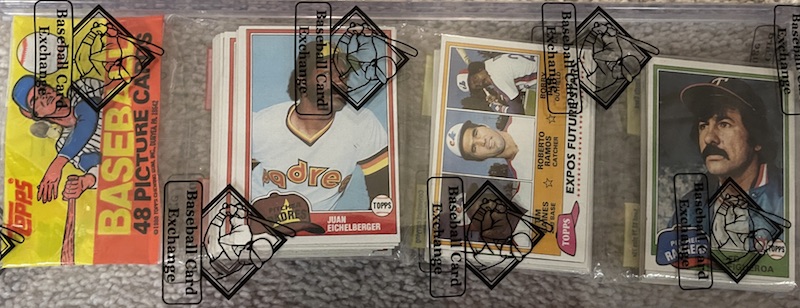 1981 Topps with Tim Raines on top